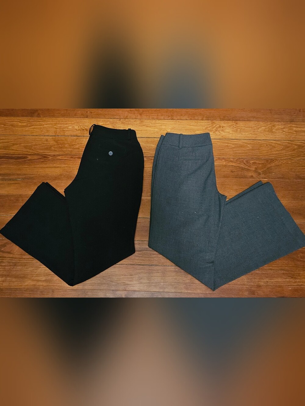 SET of 2 * Dress Pants * 2P SHORT * W29x 28.5 Inseam * Black and Gray * Career